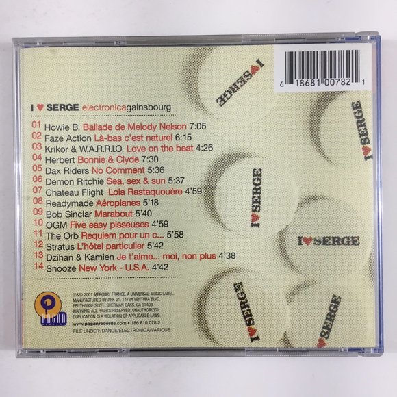 I Love Serge by Various Artists (CD, Jan-2002 ARK 21 USA) Electronic Dance Music - Picture 3 of 4